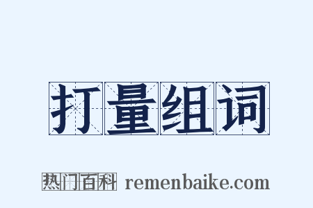 打量组词是什么意思的图片